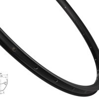 Felga MACH1 PULSE GRAVEL DISC 622x23, 28H, crna