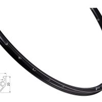 FELGA RIM FORCE XC BASIC DISK 622x19 32 RUPA CRNA