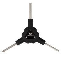 Trokraki imbus ključ FORCE 4/ 5/ 6 mm, crni