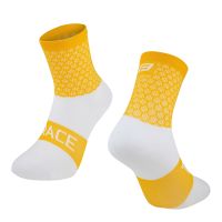 Čarape FORCE TRACE, žuto-bele L-XL/42-47
