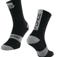 ČARAPE FORCE LONG PRO, crno-sive S-M/36-41
