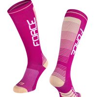 Čarape FORCE COMPRESS, ljubičasto-kajsija L-XL / 42-47