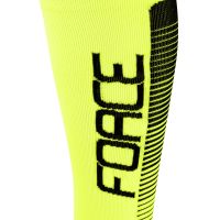 Kompresione navlake FORCE COMPRESS, fluo-crni L-XL
