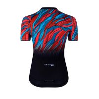 Dres FORCE LIFE LADY kratki rukav, crno-petrol-crveno M