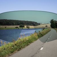 Naočare FORCE STATIC bele, plavo ogledalo staklo