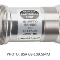 *SREDNJA GLAVA SHIMANO 105 BB-5500, BSA, 68-109.5MM, HOLLOW AXLE W/O FIXING BOLT, IND.PACK