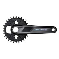*POGON SHIMANO FC-M6120-1, DEORE, FOR REAR 12-SPEED, 2-PCS FC, 175MM, 32T W/O CG, W/O BB PARTS, FOR CHAIN LINE 55MM, IND.PACK