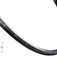 Felga FORCE CLASSIC 622x19, 36H, crna