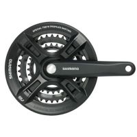 POGON SHIMANO ALTUS FC-M311-L 48X38X28T 7/8 BRZINA 175MM SQUARE CRNI SA ZAŠTITOM OD LANCA