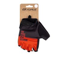 Rukavice FORCE FINE, crno-crvena L
