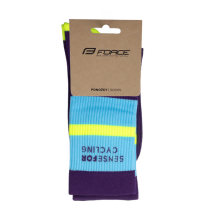 Čarape FORCE STRIPE duže, ljubičaste L-XL/42-46