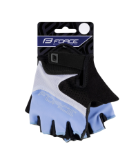 Rukavice FORCE RAB 2 gel KID, crno-plavo-belo, M