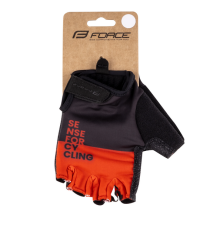 Rukavice FORCE FINE, crno-crvena XL