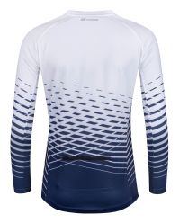 Dres FORCE MTB ANGLE dugi rukav, bela-plava S