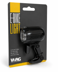 E-bike prednje svetlo WAG za viljušku LIGHT METAL ROUND - crno