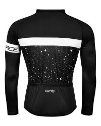 Prolećni dres FORCE SPRAY dugi rukav, crna-bela S