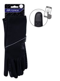 Rukavice F VISION softshell, proleće-jesen, crne XL