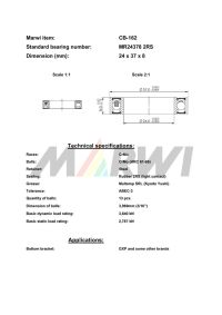 LEŽAJ SREDNJEG POGONA CB-162 MR24378 2RS 24x37x8 (GXP)