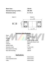 LEŽAJ SUSPENZIJE,NABLE I ROLNICE CB-041 698 8x19x6