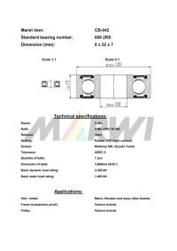 LEŽAJ SUSPENZIJE,NABLE I ROLNICE CB-042 608 8x22x7(Mavic, Novatec)