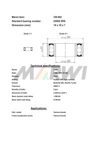 LEŽAJ SUSPENZIJE I NABLE CB-062 63800 10x19x7