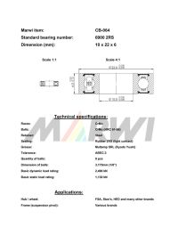 LEŽAJ SUSPENZIJE I NABLE CB-064 6900 10x22x6(FSA, Stan’s, HED)