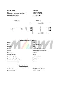 LEŽAJ SREDNJEG POGONA I NABLE CB-190 MR27537 27,5x37x7(SRAM)