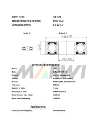 LEŽAJ SUSPENZIJE CB-426 608 8x22x7
