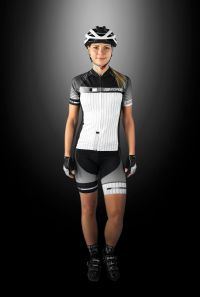Dres FORCE DASH kratki rukav, crna-bela XS