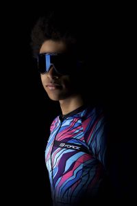 Dres FORCE LIFE kratki rukav, crna-plava-roze XL