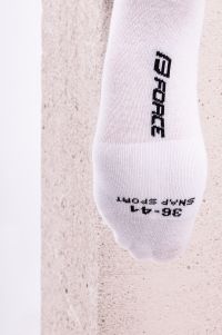Čarape FORCE SNAP SPORT, bele S-M/36-41