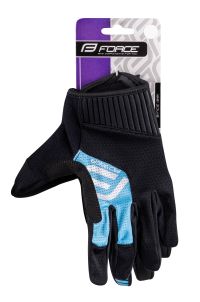 Rukavice FORCE MTB POWER, crno-plave XS