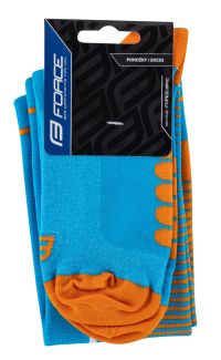 Čarape FORCE COMPRESS, plavo-narandžaste S-M / 36-41
