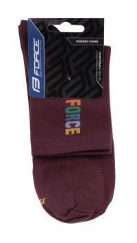 Čarape FORCE COLOUR kraće, bordo L-XL/42-46