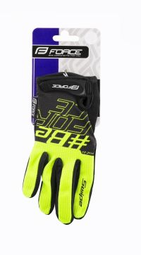 Rukavice FORCE MTB SVIPE letnje, crno-fluo XL