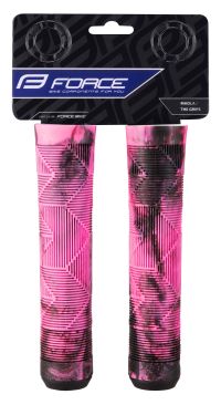 GRIPOVI FORCE BMX145, gumeni, crno-pink