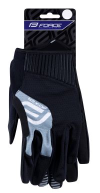 Rukavice FORCE MTB POWER, crno-sive M