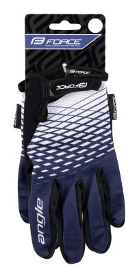 Rukavice FORCE MTB ANGLE letnje, belo-plavo XL