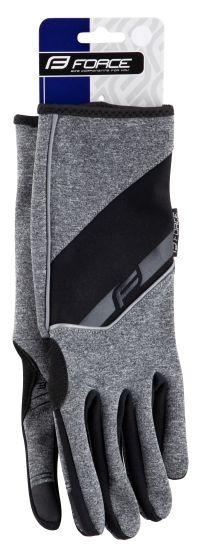 Rukavice F GALE softshell, zimske, siva XL