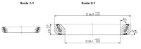 LEŽAJ VILJUŠKE CB-755 34,1x46,9x7 45°/45°(Cannondale, Cube, Kuota)