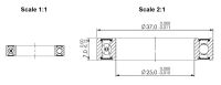 LEŽAJ SREDNJEG POGONA,NABLE I SUSPENZIJE CB-172 6805 2RS 25x37x7(Race Face BB,Mavic, WTB, Easton, American Classic)