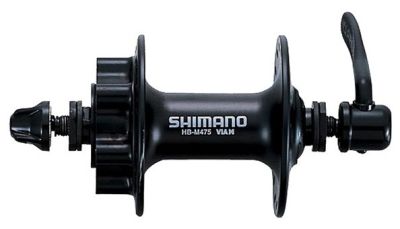 *NABLA PREDNJA SHIMANO DEORE HB-M475-L, 32H, OLD 100MM, AXLE 108MM, QR 133MM BLACK, FOR ROTOR 6-BOLT, BLACK, IND.PACK