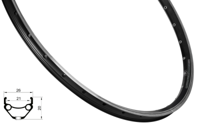 Felga FORCE PRIME 622x21, 32H, crna