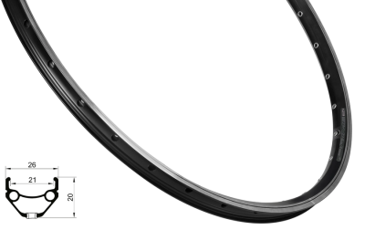 Felga FORCE PRIME 622x21, 36H, crna