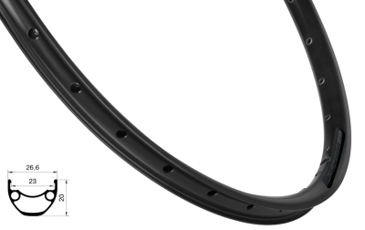 Felga FORCE XC DISC 584x23, 32H, crna