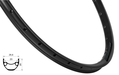 Felga FORCE XC DISC 584x23, 36H, crna