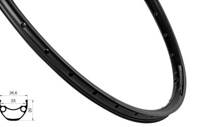Felga FORCE XC DISC 622x23, 36H, crna