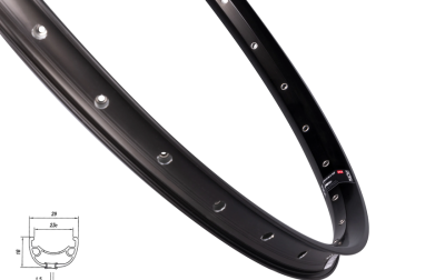 Felga MACH1 KLIXX DISC 559x23, 32H, crna