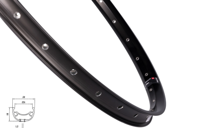 Felga MACH1 KLIXX DISC 622x23, 32H, crna