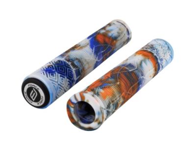 Gripovi FORCE BMX160 guma, belo-plava-narandž., u pakovanju